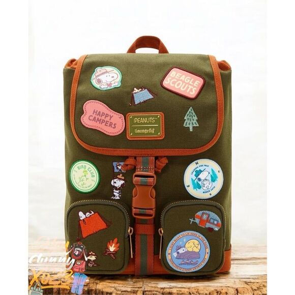 Loungefly Peanuts Snoopy Beagle Scout Canvas Mini Backpack